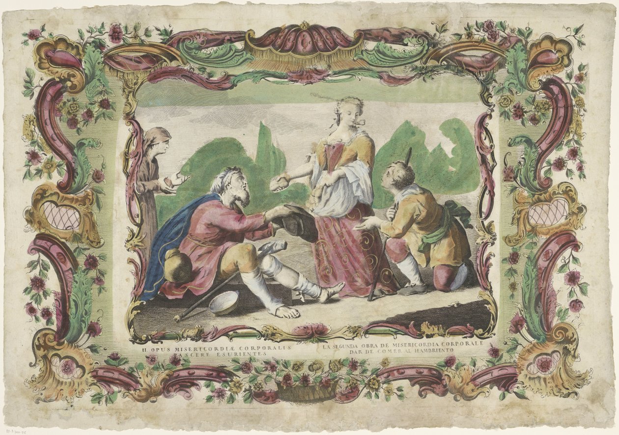 为饥饿者提供食物
II. Opus misericordiae corporalis / La segunda obra de misericordia corporale（标题标在实物上）
仁慈工程（系列名称） 作者 乔瓦尼·沃尔帕托