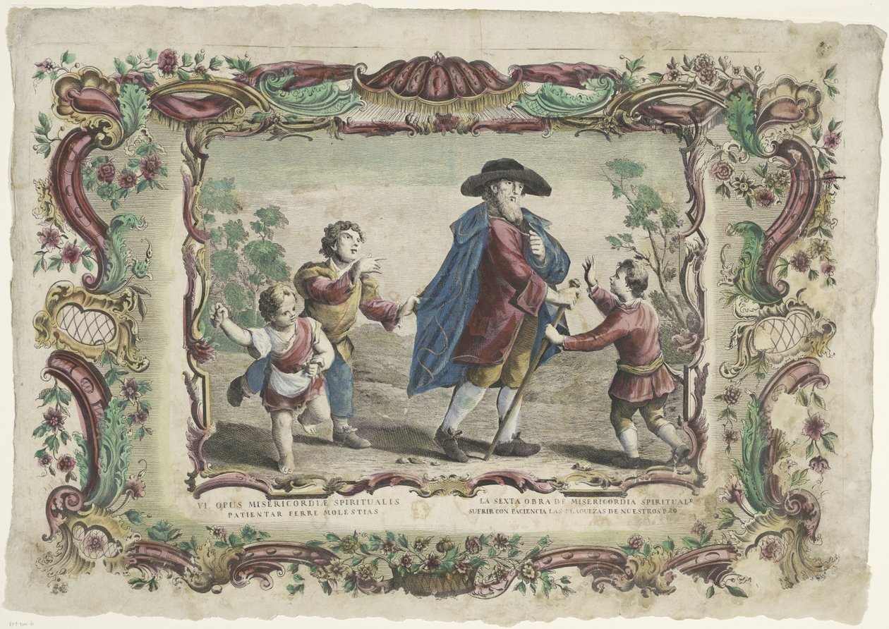 耐心忍受不公正
VI. Opus misericordiae corporalis / La sexta obra de misericordie spirituale （标题标在实物上）
精神上的仁慈工作（系列名称） 作者 乔瓦尼·沃尔帕托