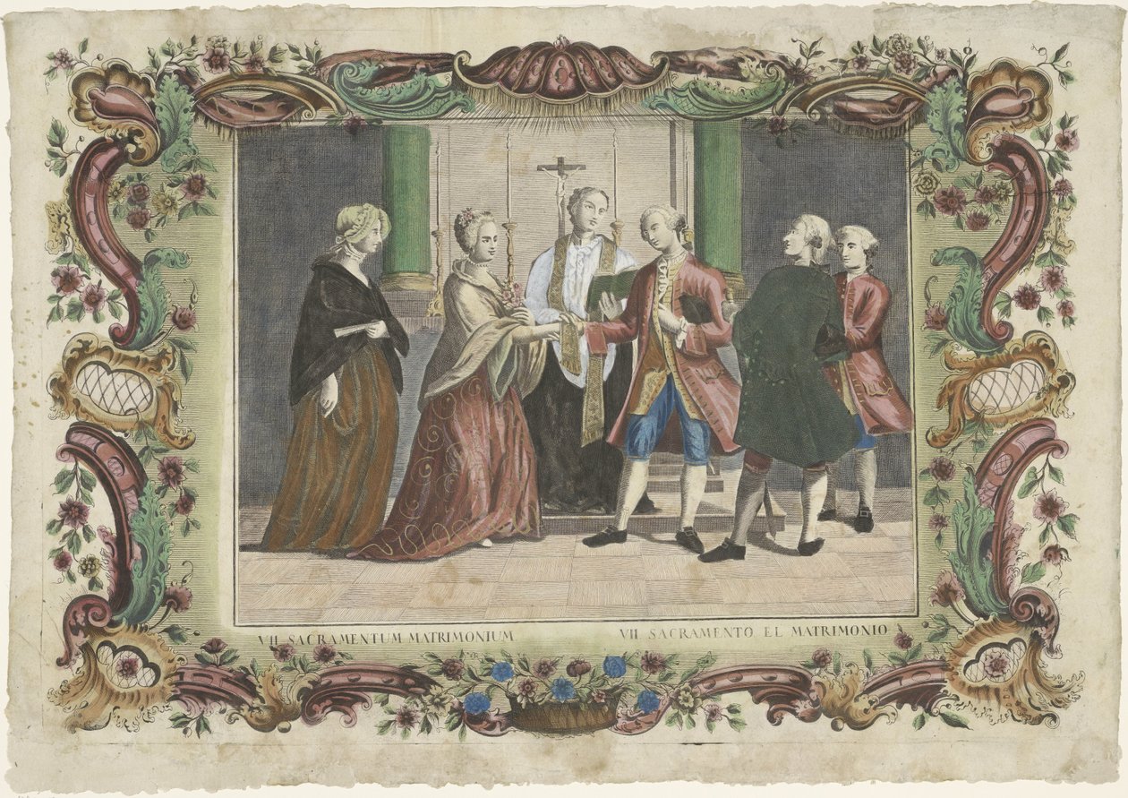 婚姻圣事
VII. sacramentum matrimonium / VII. sacramento el matrimonio（标题见实物）
七件圣事（系列名称） 作者 乔瓦尼·沃尔帕托