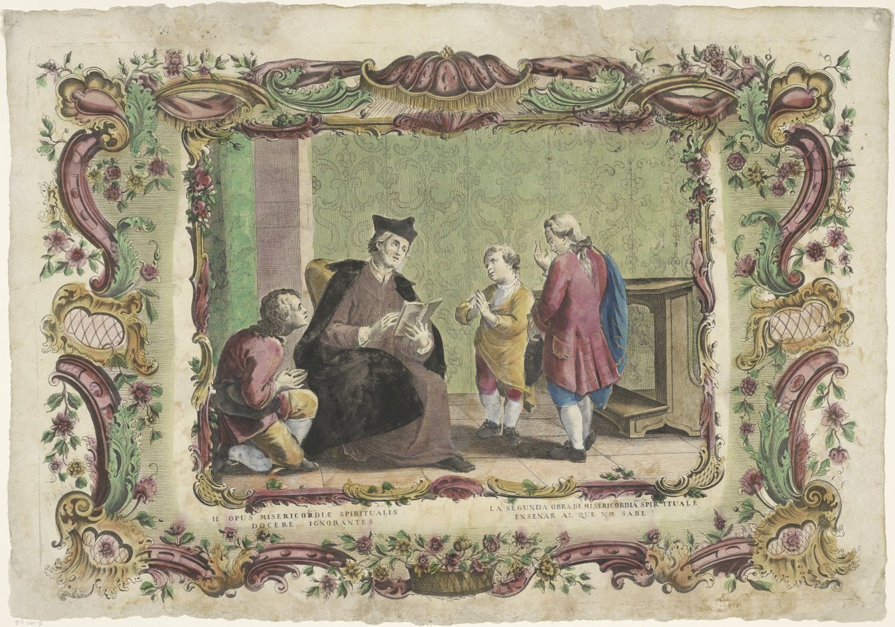 教导无知者
II opus misericordiae spiritualis / La segunda obra de misericordia spiritual（......）（标题见实物）
精神怜悯事工（系列名称） 作者 乔瓦尼·沃尔帕托