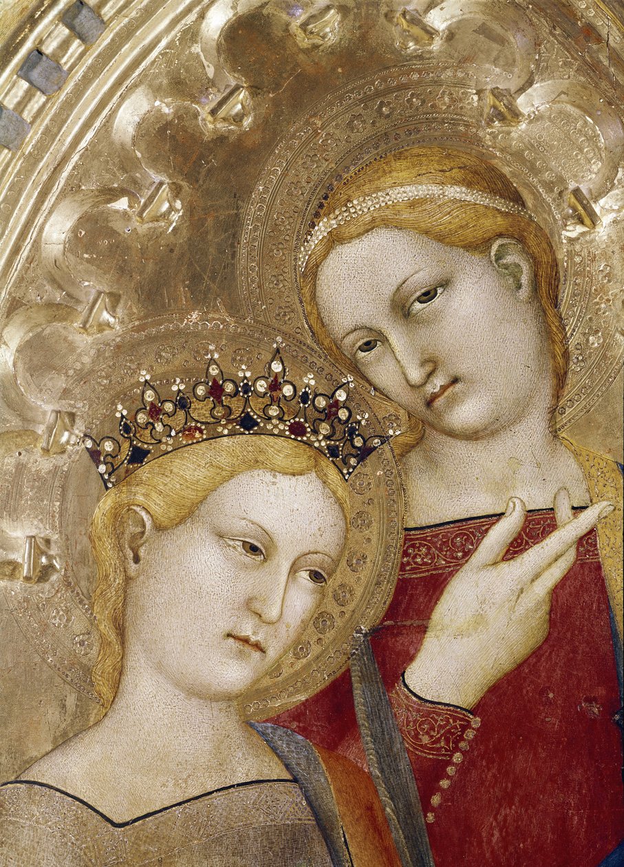 Saint Catherine and Saint Lucia - Oil on wood 作者 乔凡尼·达·米兰诺