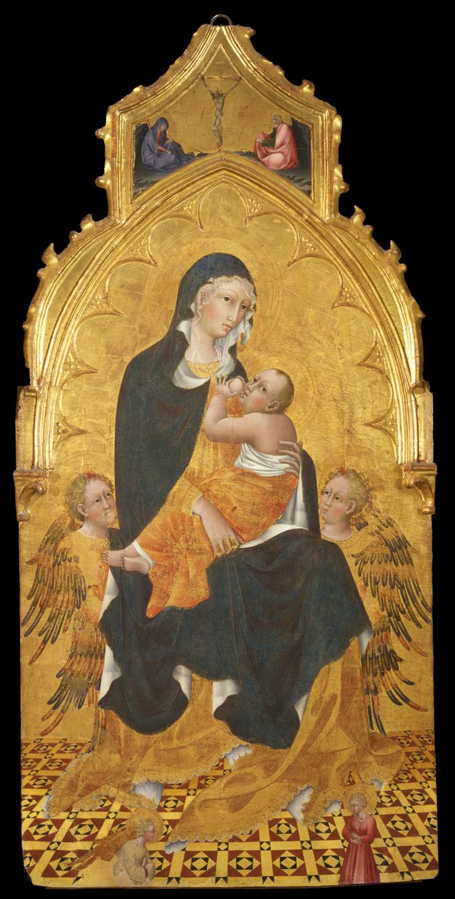 麦当娜与儿童和天使。通告，c。 1440 作者 乔瓦尼·迪·保罗