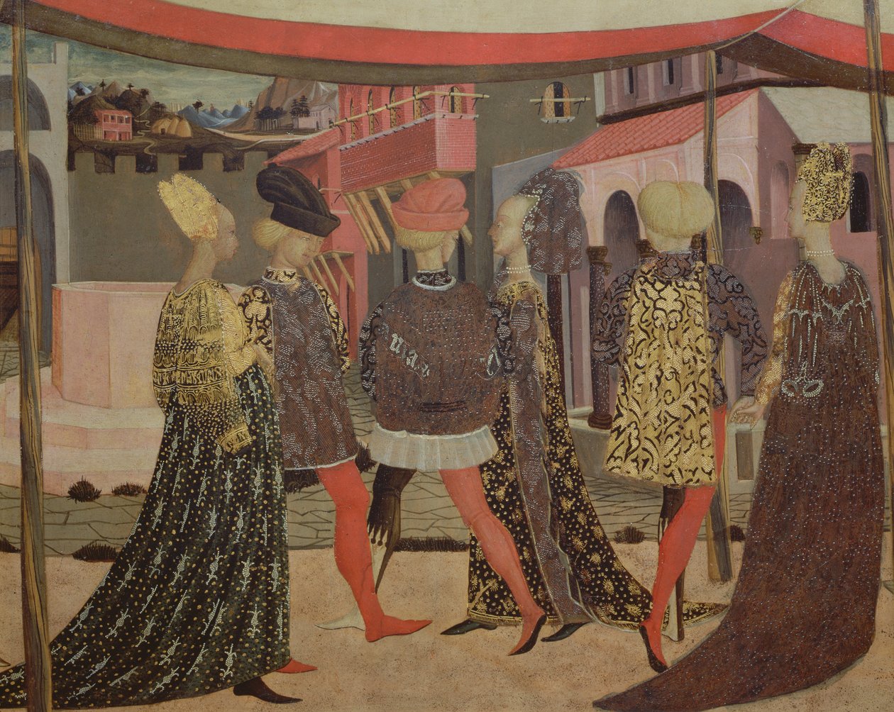 Adimari Cassone，c.1450（面板上的蛋彩画） 作者 乔凡尼·迪·塞尔瓦·乔吉亚