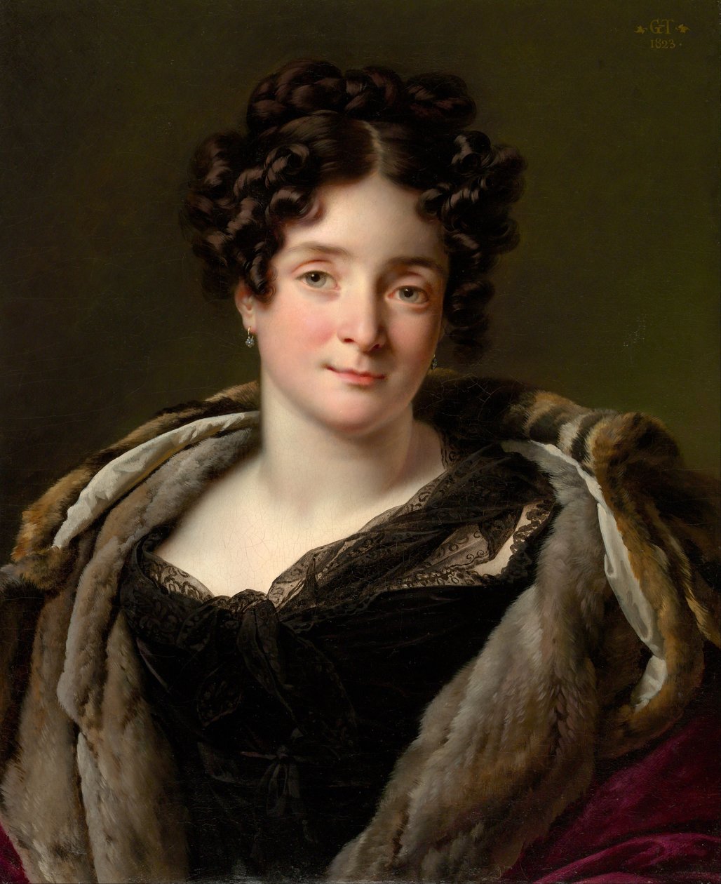 雅克-路易-艾蒂安-雷泽夫人科莱特-德西雷-泰雷兹-戈德弗伊，1782-1850，1823。 作者 Girodet de Roucy Trioson
