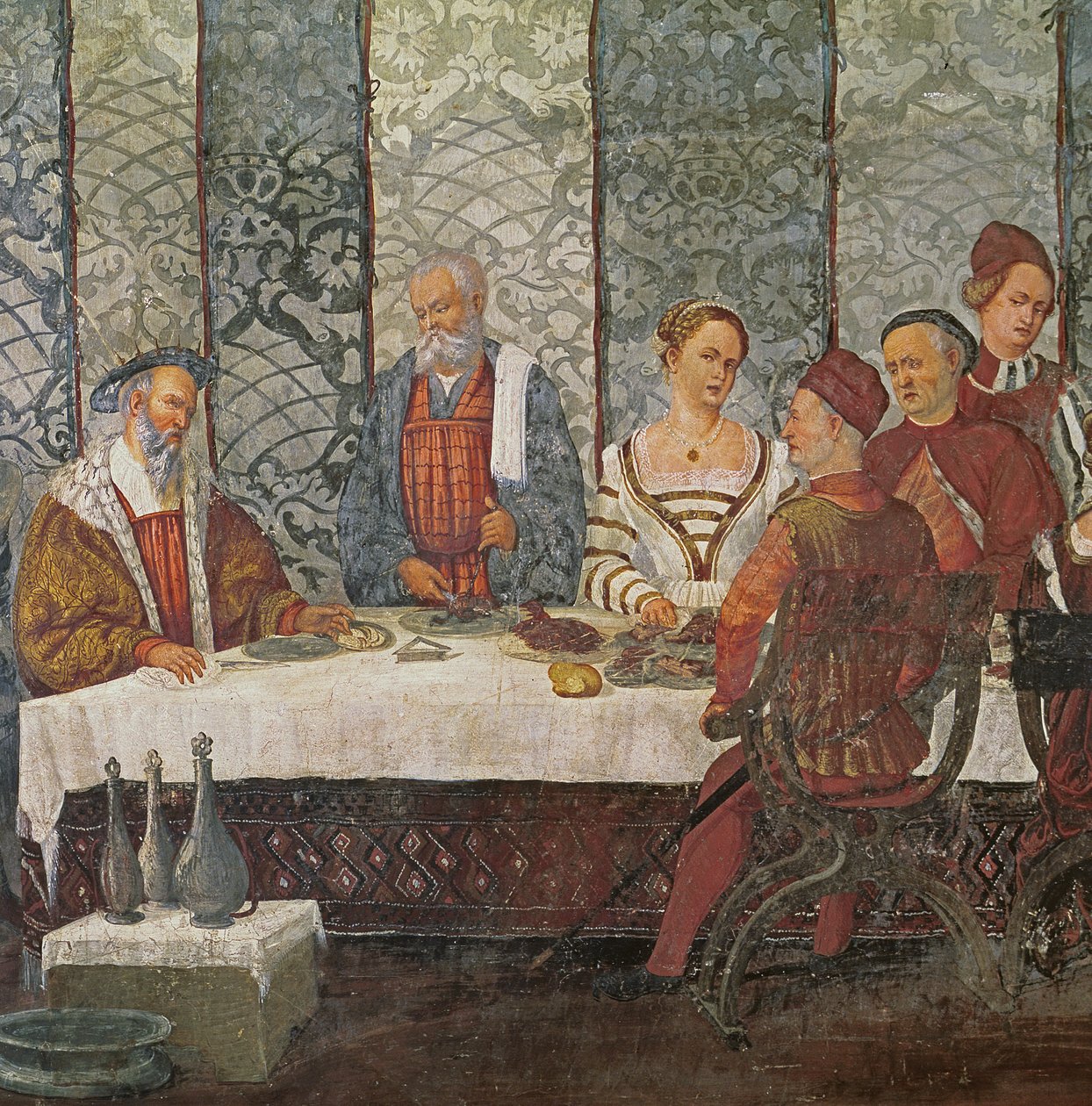 Bartolomeo Colleoni为丹麦国王克里斯蒂安一世颁发的宴会，1520-30（细节154940） 作者 罗洛尼诺（Girolamo Romanino）