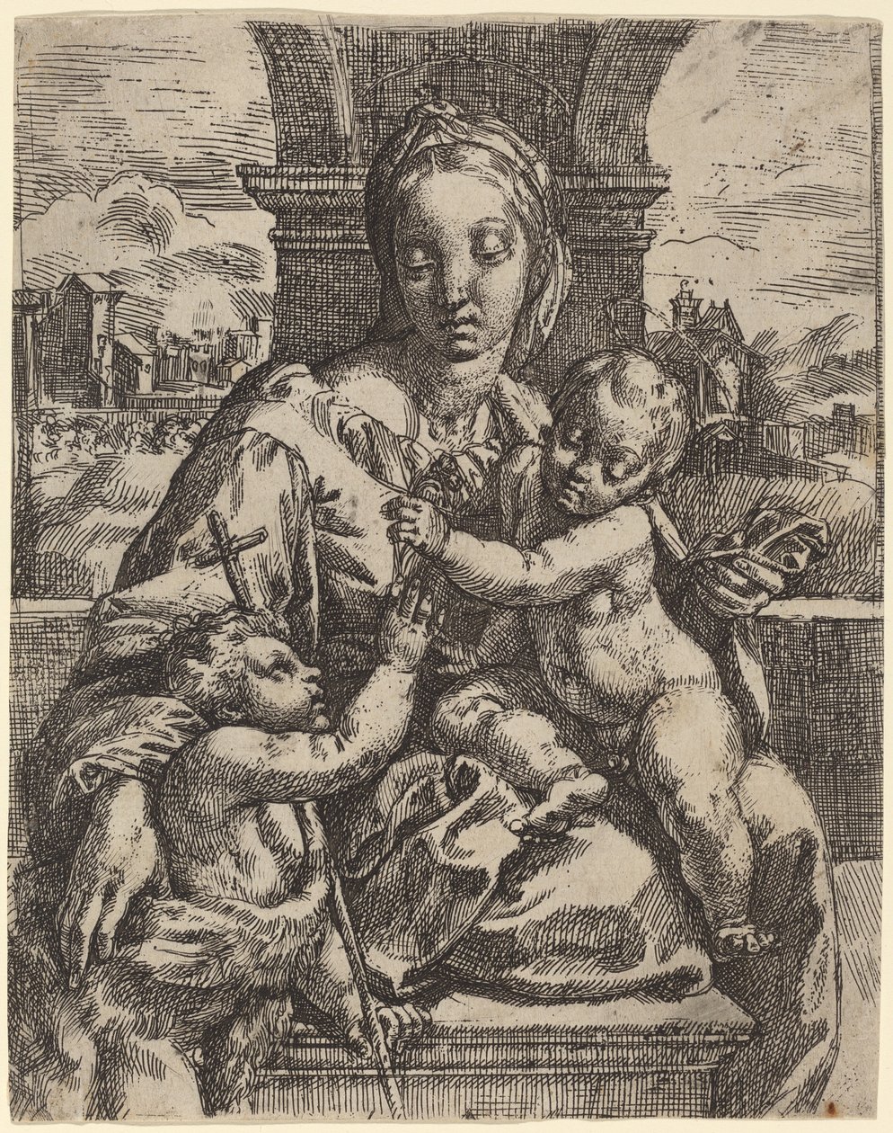 阿尔多布兰迪尼圣母院 作者 拉斐尔之后的 Girolamo Imperiale I