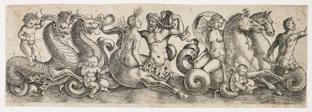 弗里兹与特里顿和若虫，c。 1517 作者 吉罗拉莫·莫塞托