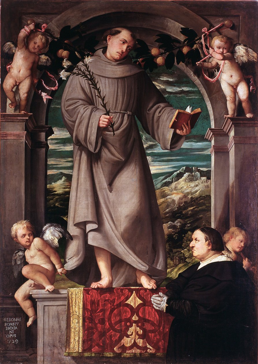 帕多瓦的圣安东尼 作者 罗洛尼诺（Girolamo Romanino）