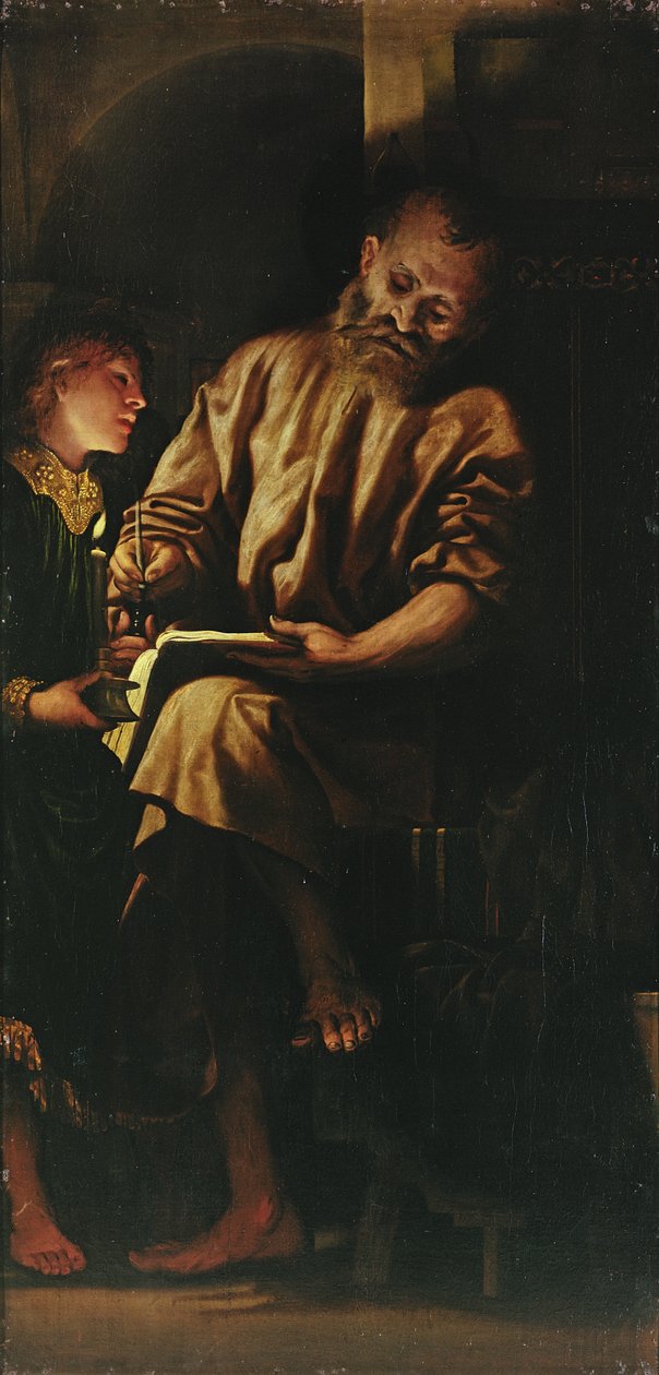 圣马太和天使 作者 罗洛尼诺（Girolamo Romanino）
