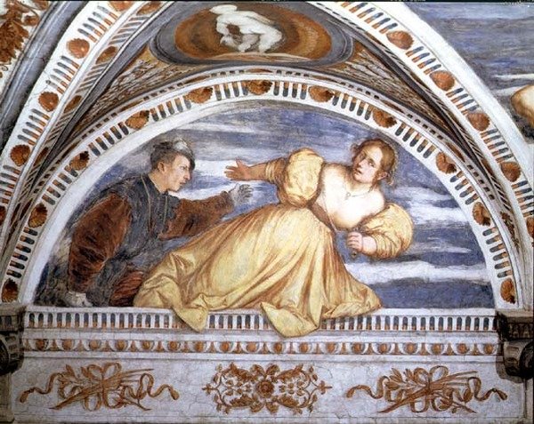 Tarquin和Lucretia，边框 作者 罗洛尼诺（Girolamo Romanino）