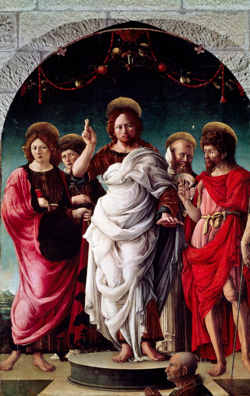 吉罗拉莫-达-克雷莫纳（Girolamo da Cremona）的《祝福雷丹托尔》（约 作者 Girolamo da (attr. To) 克雷莫纳