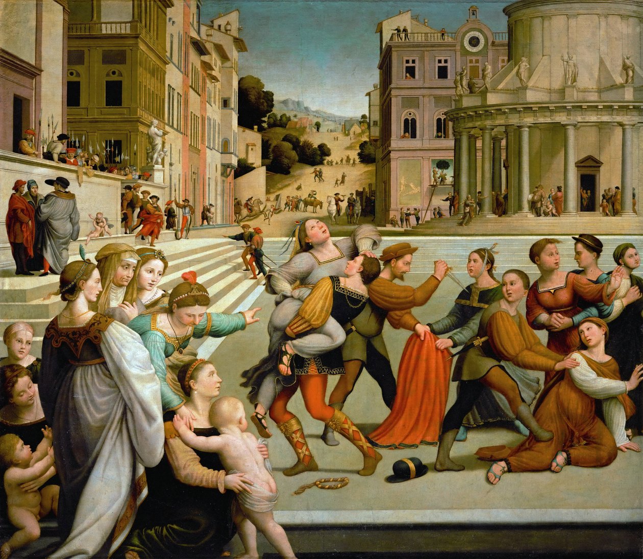 Enlevement de Dinah - Renaissance : The abduction of Dinah par Bugiardini, Giuliano (1475-1554) 作者 朱利亚诺·布加迪尼（Giulia Bugiardini）