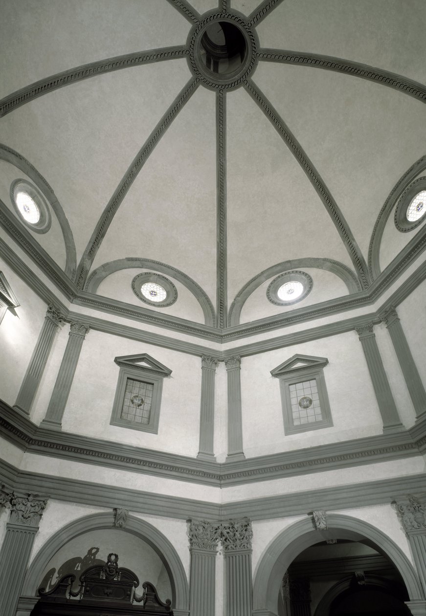 Giuliano da Sangallo（1445-1516）在项目上建造的八角形圣器收藏室的视图 作者 朱利亚诺·贾安伯蒂·达·桑加洛