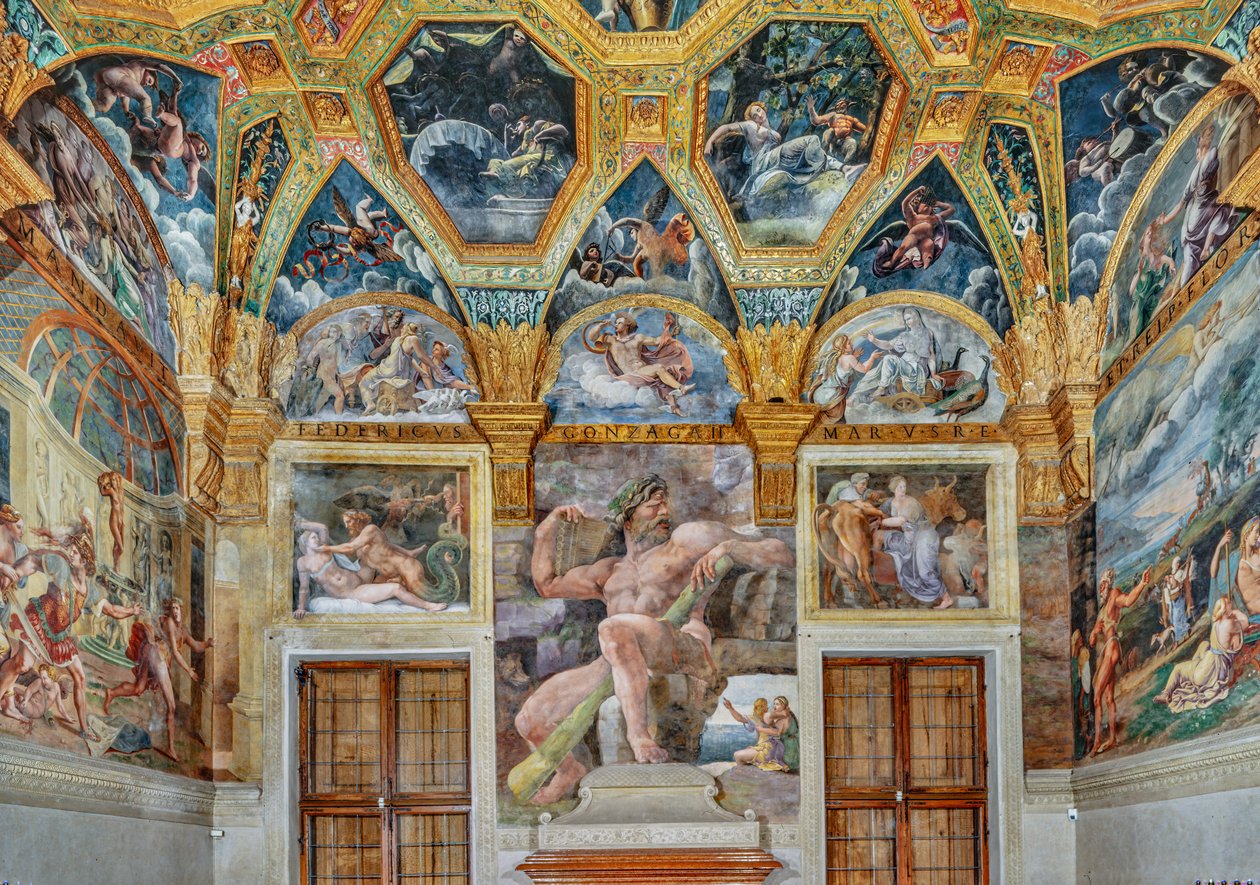 Psiche 厅：东墙景观（壁画） 作者 Giulio (工作室) Romano