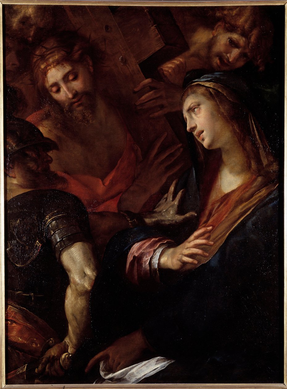 Jesus and the Virgin Mary (oil on canvas 作者 朱利奥·塞萨雷·普罗卡西尼