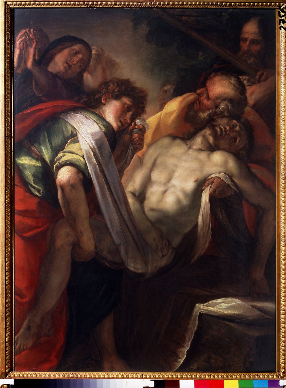 朱利奥-切萨雷-普罗卡奇尼（Giulio Cesare Procaccini，1574-1625 年，约 1620 年）的 "基督入土 "绘画 莫斯科普希金博物馆 作者 朱利奥·塞萨雷·普罗卡西尼
