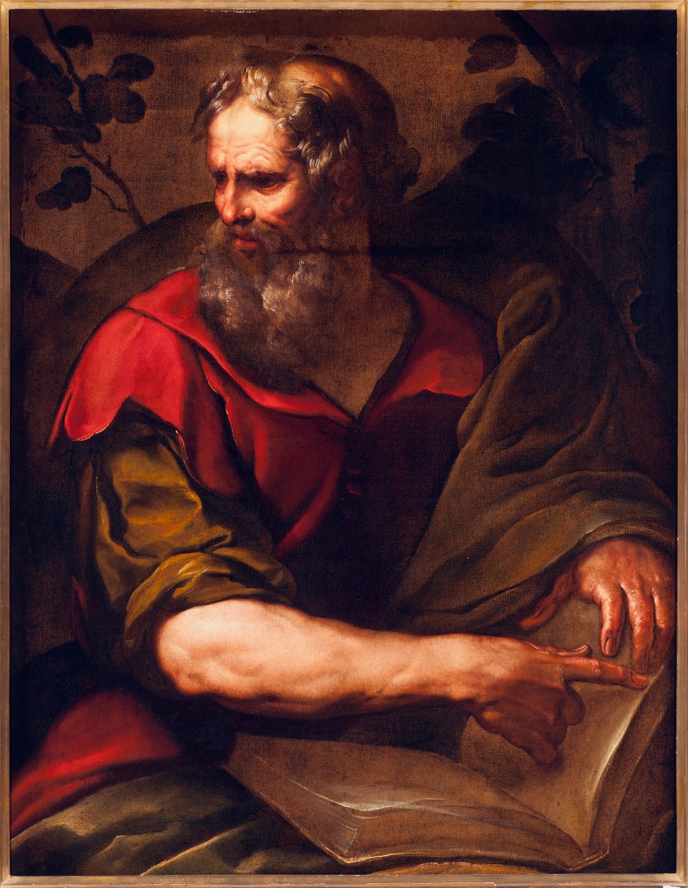 Giulio Cesare Procaccini (1574-1625) 绘制的使徒圣西蒙泽洛特 (或圣西蒙迦南) (The Apostle Simon the Zealot) 作者 朱利奥·塞萨雷·普罗卡西尼