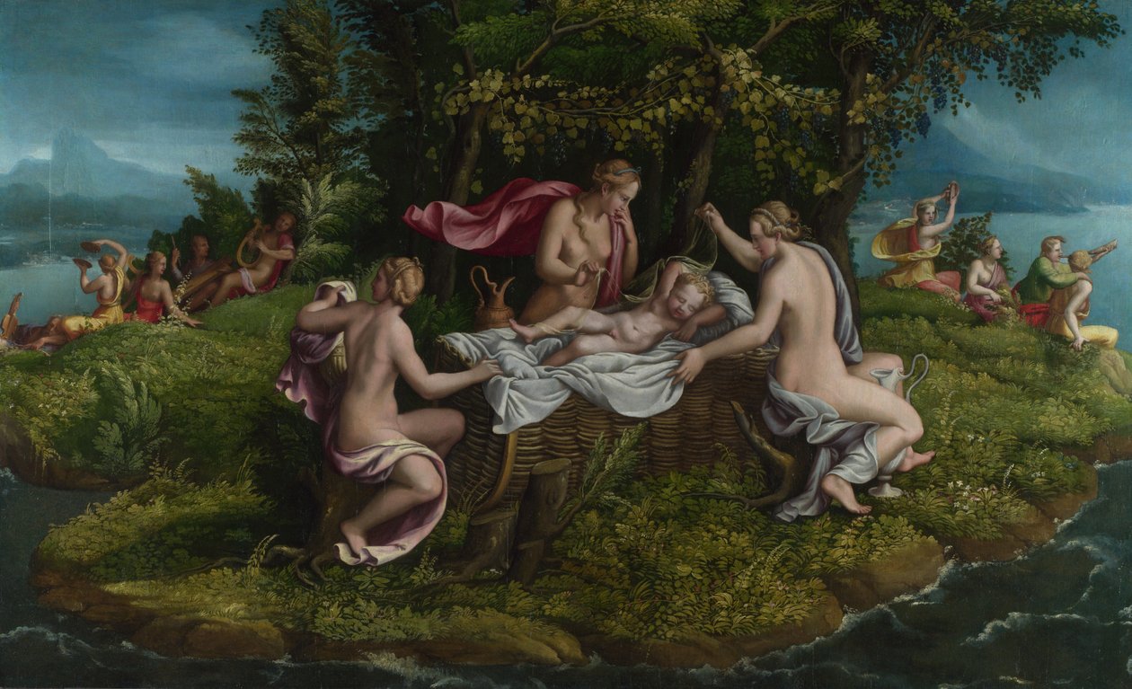 朱庇特的婴儿》，1530年代。 作者 朱利奥，罗马诺