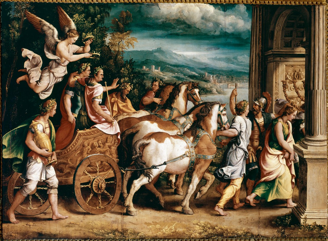 Triumph of Titus and Vespasian (painting, ca 1537) 作者 朱利奥·罗马诺