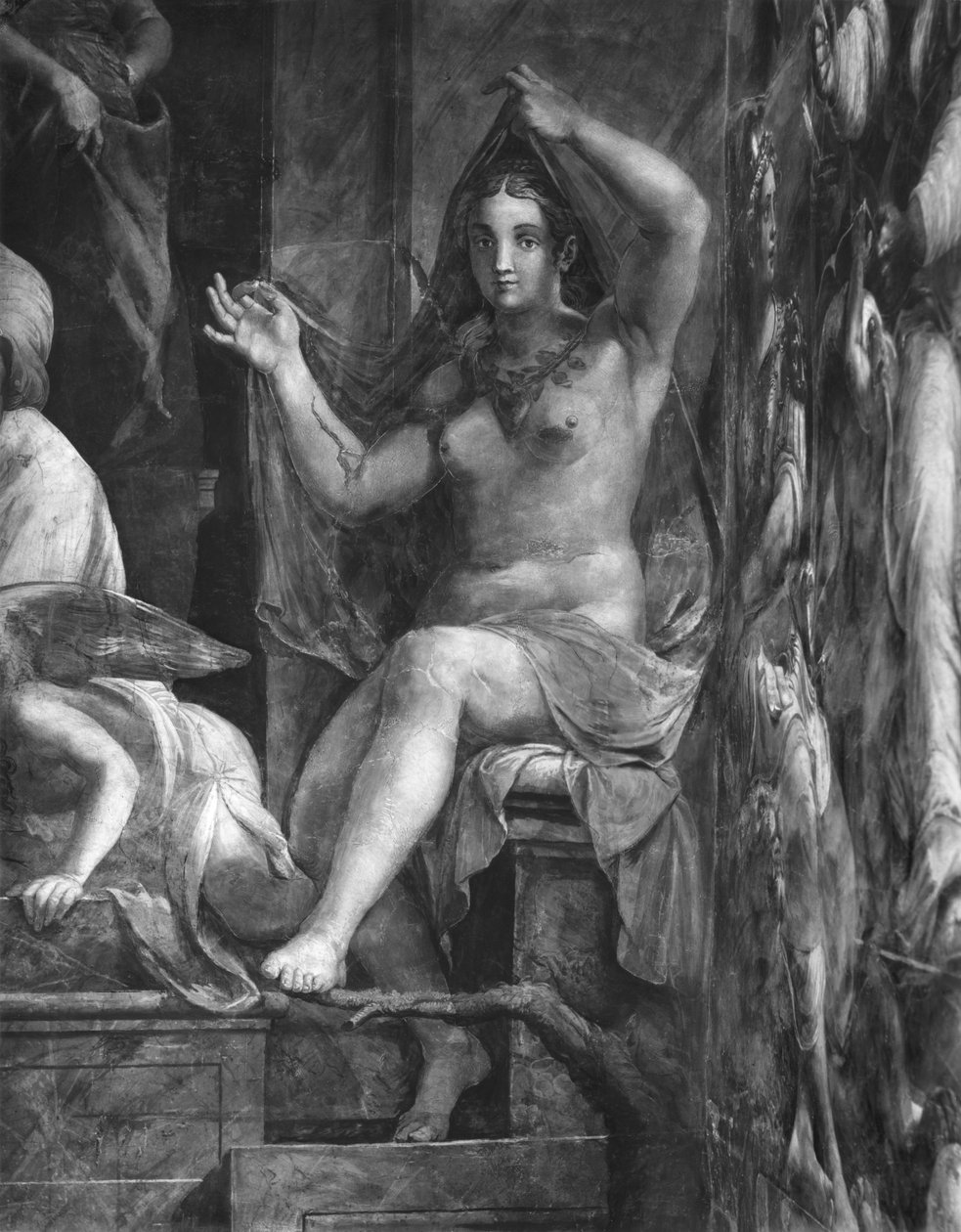 真理，围绕教皇圣里奥一世的两个美德之一（c.390-461）Raphael Rooms（详情）（另见252779和252780） 作者 朱利奥·罗马诺