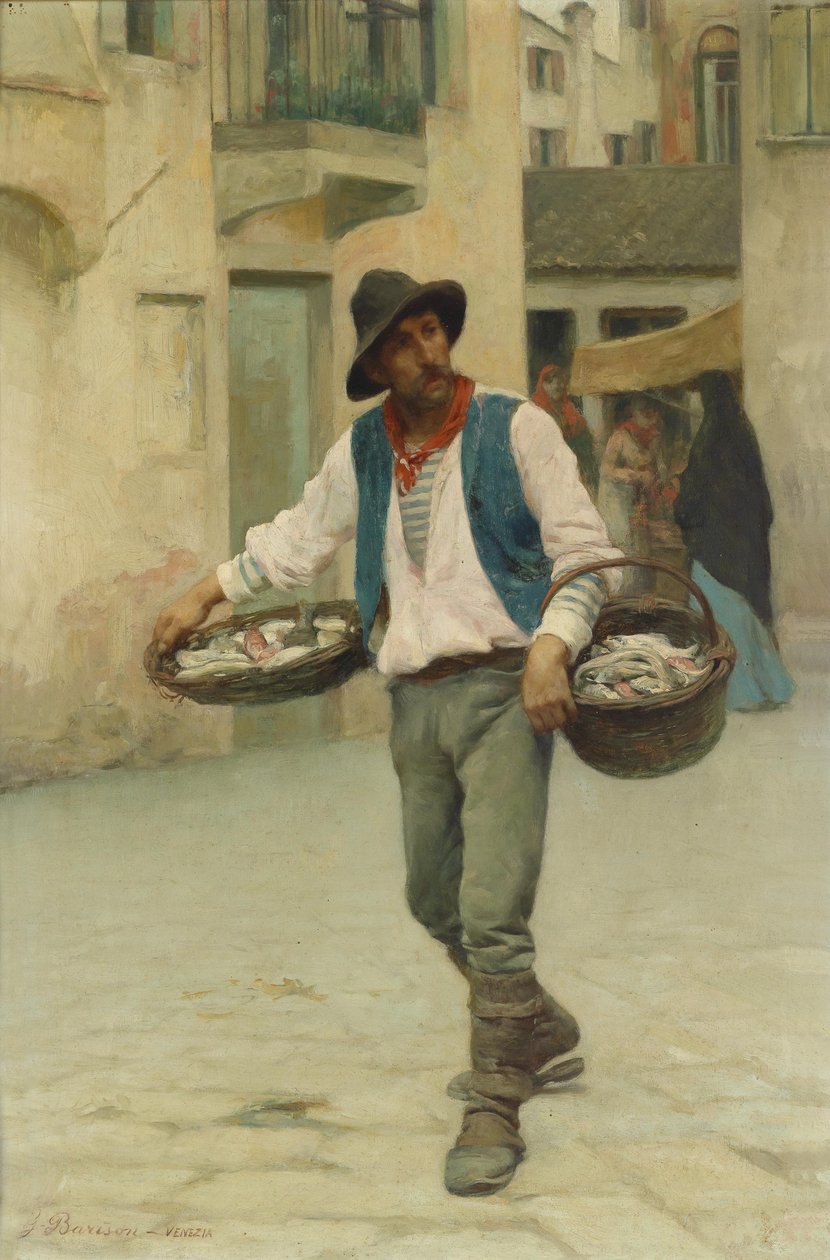 VenezianischerFischverkäufer 作者 朱塞佩·巴里森（Giuseppe Barison）
