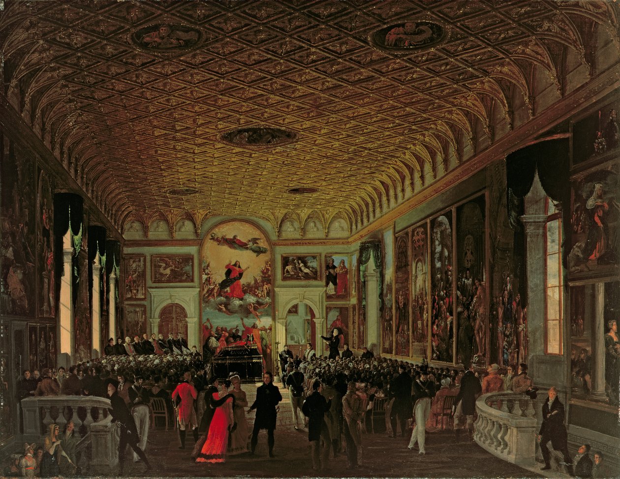 纪念Antonio Canova（1757-1822）在学院画廊的假设大厅 作者 朱塞佩·博尔萨托