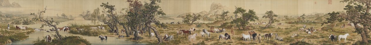 一百匹马 作者 郎世宁