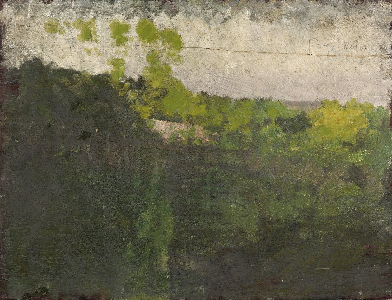 Bois de Boulogne的池塘 作者 朱塞佩·德·尼蒂斯