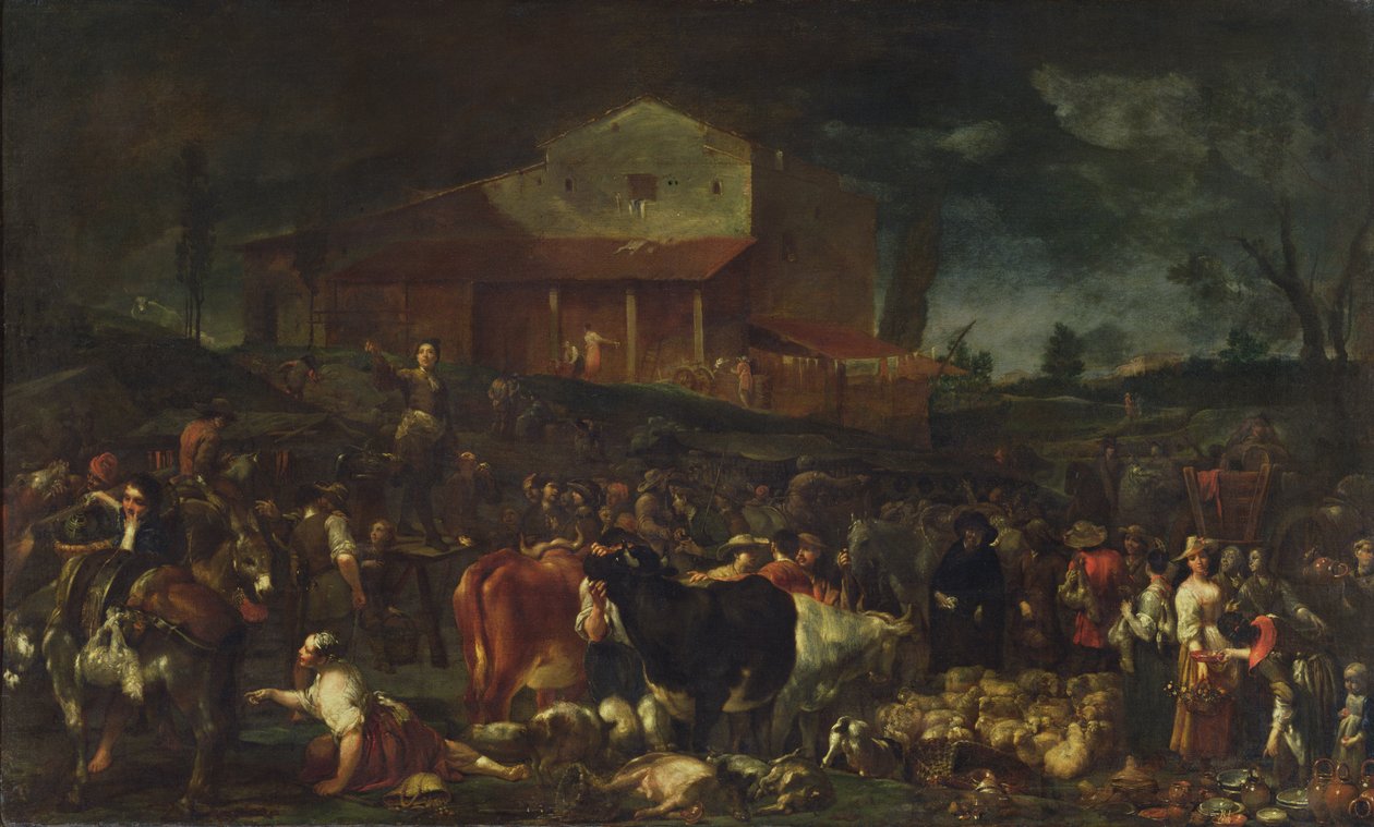 Poggio a Caiano的博览会，1709年 作者 朱塞佩·玛丽亚·克雷斯皮