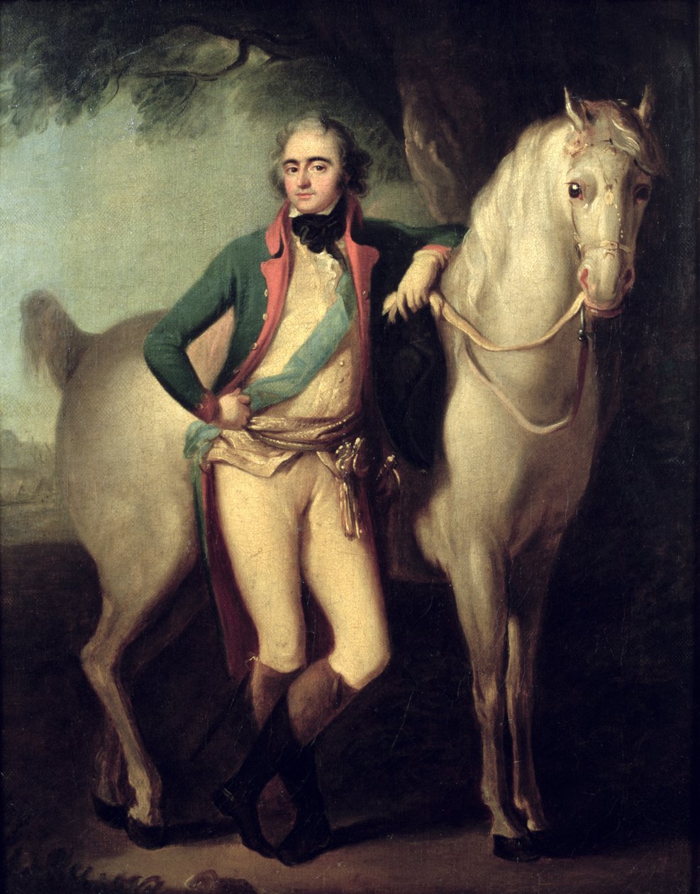 约瑟夫·安东·波尼亚托夫斯基亲王（1763-1813）由他的马， 作者 朱塞佩或约瑟夫·格拉西