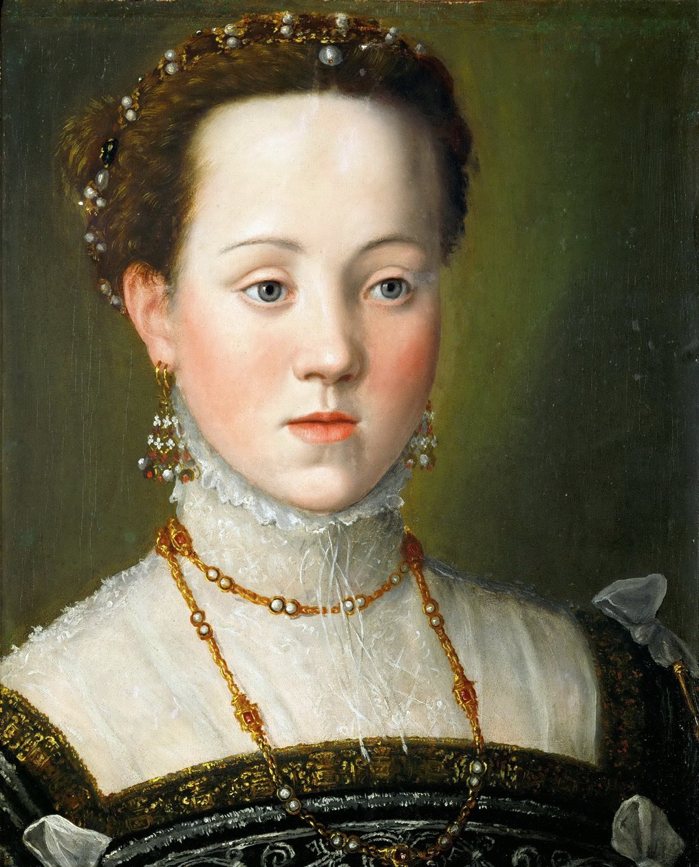奥地利大公公安娜1549-1580，西班牙女王，约1563年 作者 朱塞佩·阿辛博多