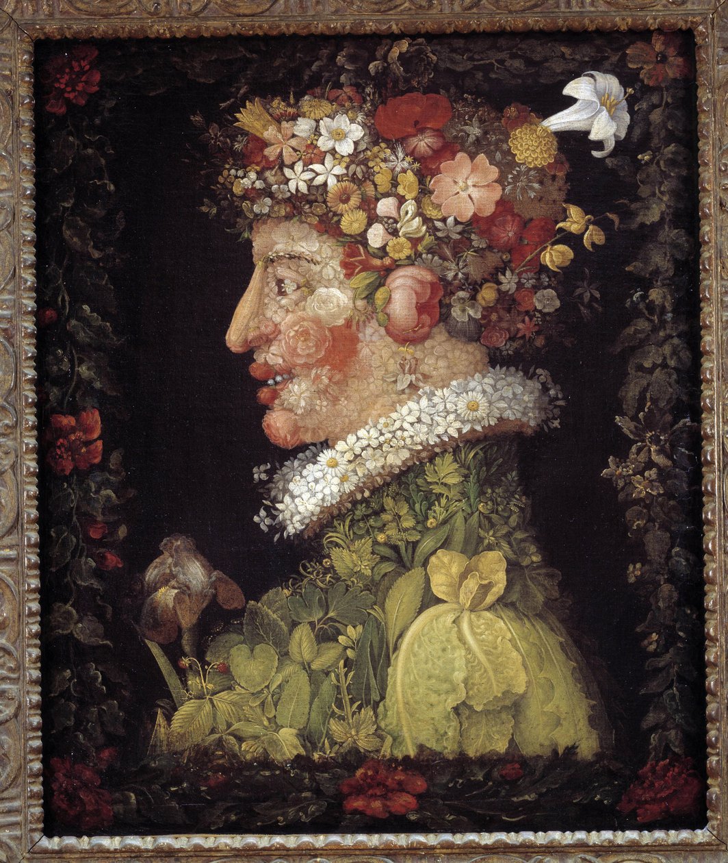 Spring. Allegory about the seasons. Painting by Giuseppe Arcimboldo (1527-1593). Louvre Museum 作者 朱塞佩·阿辛博多
