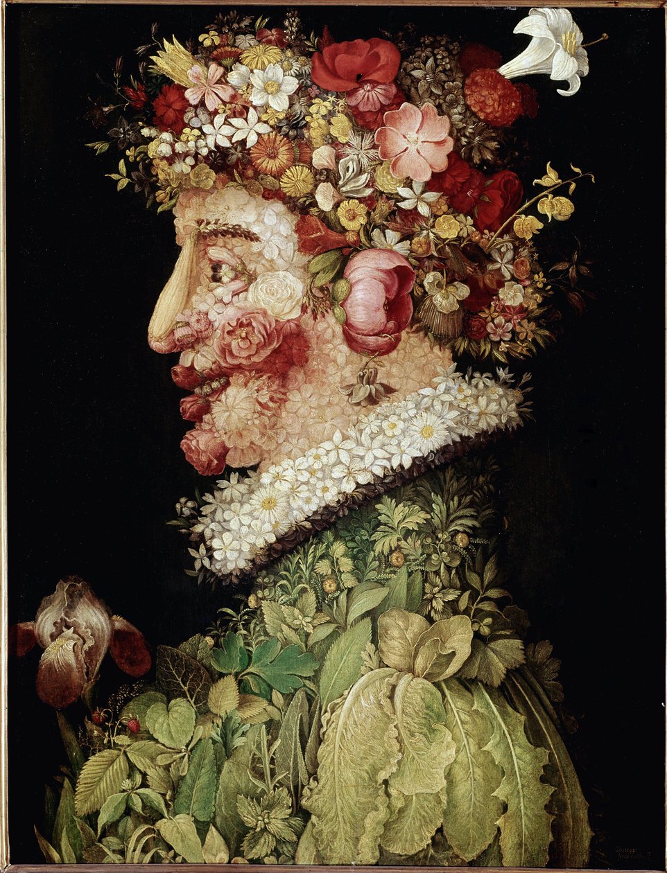 Giuseppe Arcimboldo (1527-1593) 的春季绘画。 1589.马德里。 马德里贝拉斯艺术德圣费尔南多皇家学院 作者 朱塞佩·阿辛博多