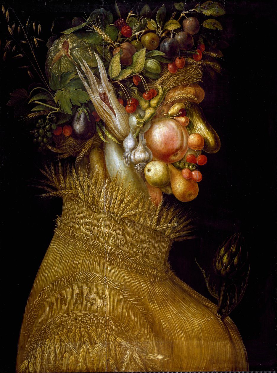 Giuseppe Arcimboldi (Arcimboldo) (1527-1593) 1563 年的夏季绘画。 67x51 厘米维也纳，艺术史博物馆 作者 朱塞佩·阿辛博多
