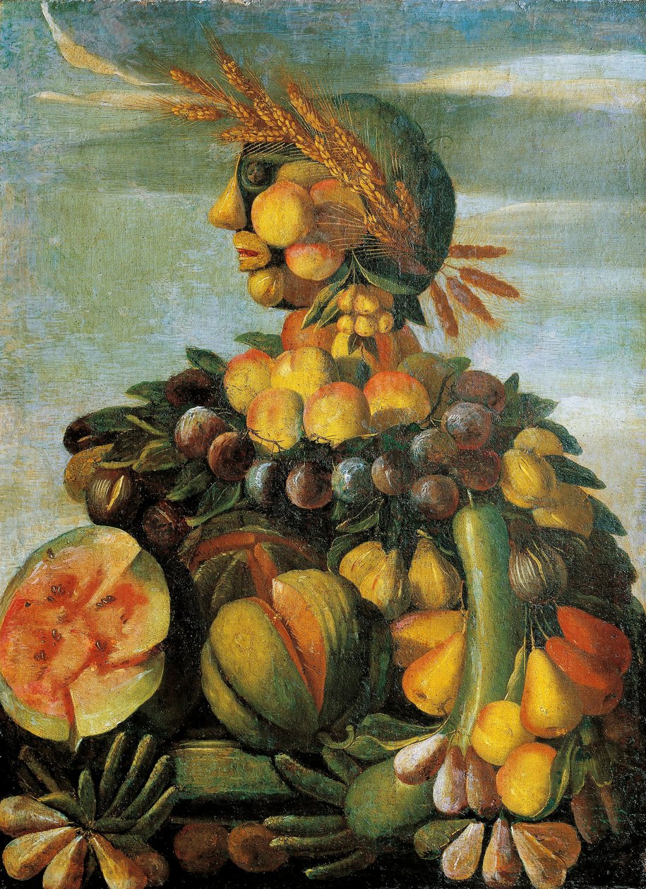 Giuseppe Arcimboldo (Arcimboldi) 工作室的夏季绘画 作者 朱塞佩·阿辛博多