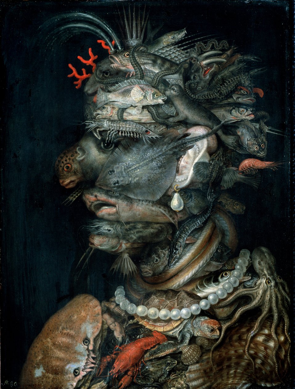 Giuseppe Arcimboldi (Arcimboldo) (1527-1593) 1566 Dim 的水彩画。 66,5x51 cm 维也纳，艺术史博物馆 作者 朱塞佩·阿辛博多