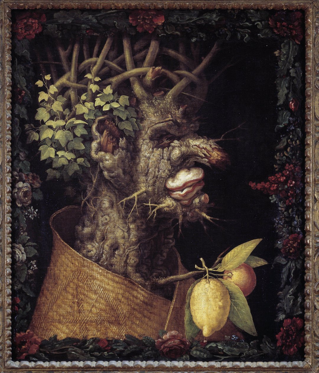 冬天。 关于季节的寓言。 朱塞佩·阿尔钦博多 (1527-1593) 的绘画。 卢浮宫博物馆 作者 朱塞佩·阿辛博多