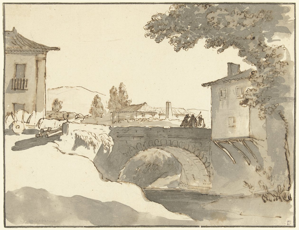 葡萄牙阿尔科巴萨的乡村风光 作者 Giuseppe Bernardino Bison (可能)
