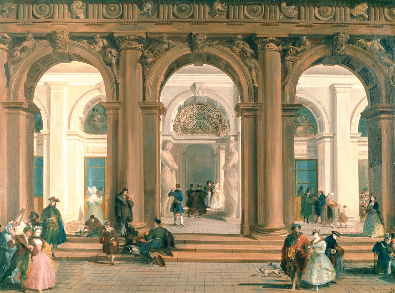 入口到Biblioteca Marciana，Piazzetta，威尼斯 作者 朱塞佩·贝纳迪诺·比森