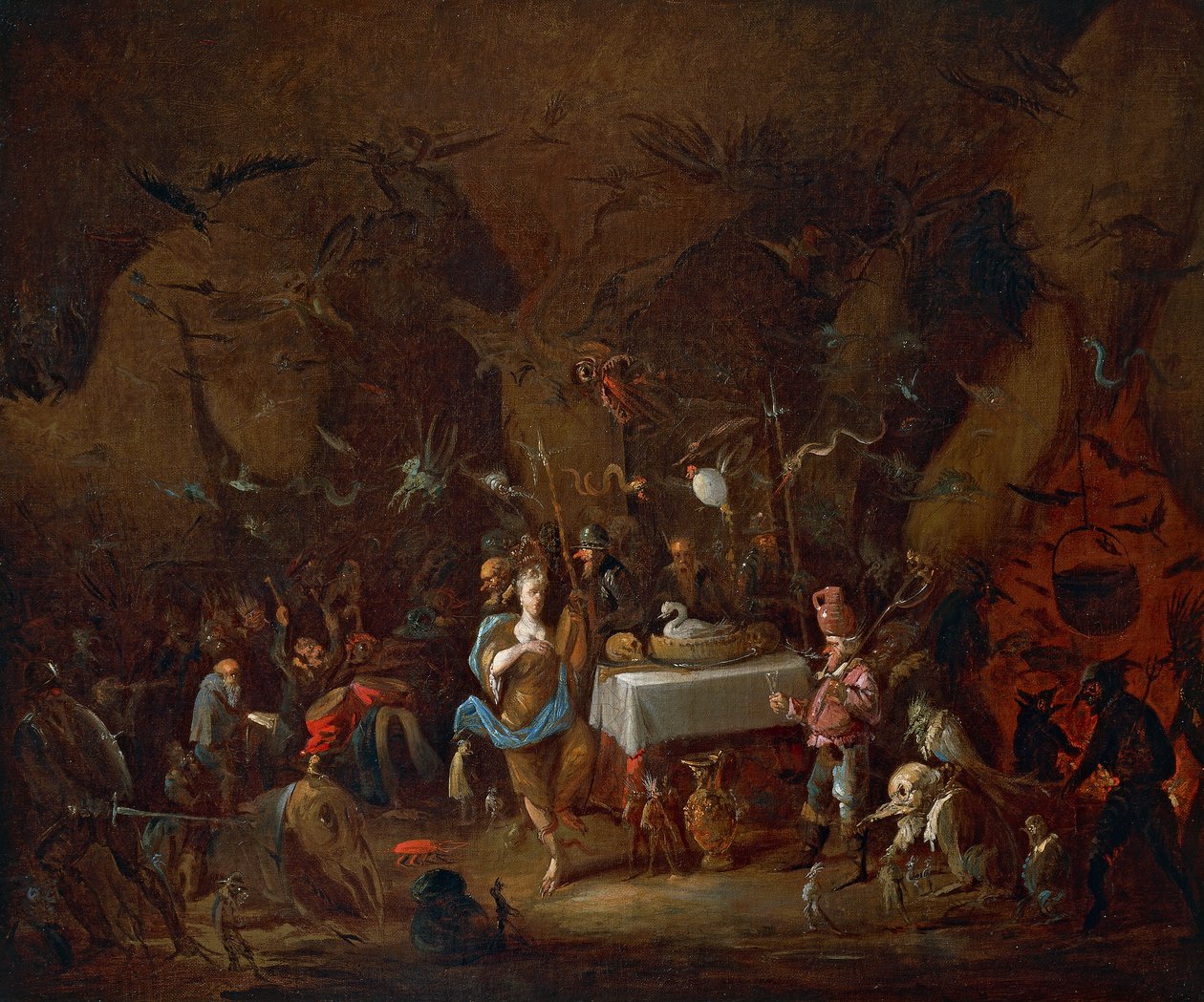 女巫见面，朱塞佩-贝纳迪诺-比森（1762-1844），布面油画，意大利 作者 朱塞佩·贝纳迪诺·比森