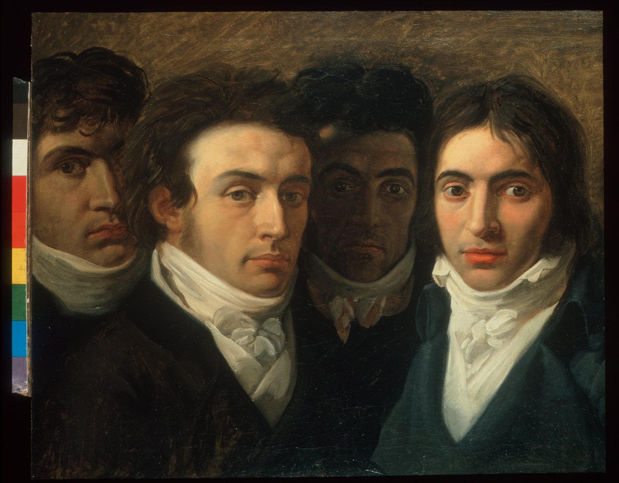 Felice Bellotti，Gaetano Cattaneo和Carlo Porta的自画像 作者 朱塞佩·博西（Giuseppe Bossi）