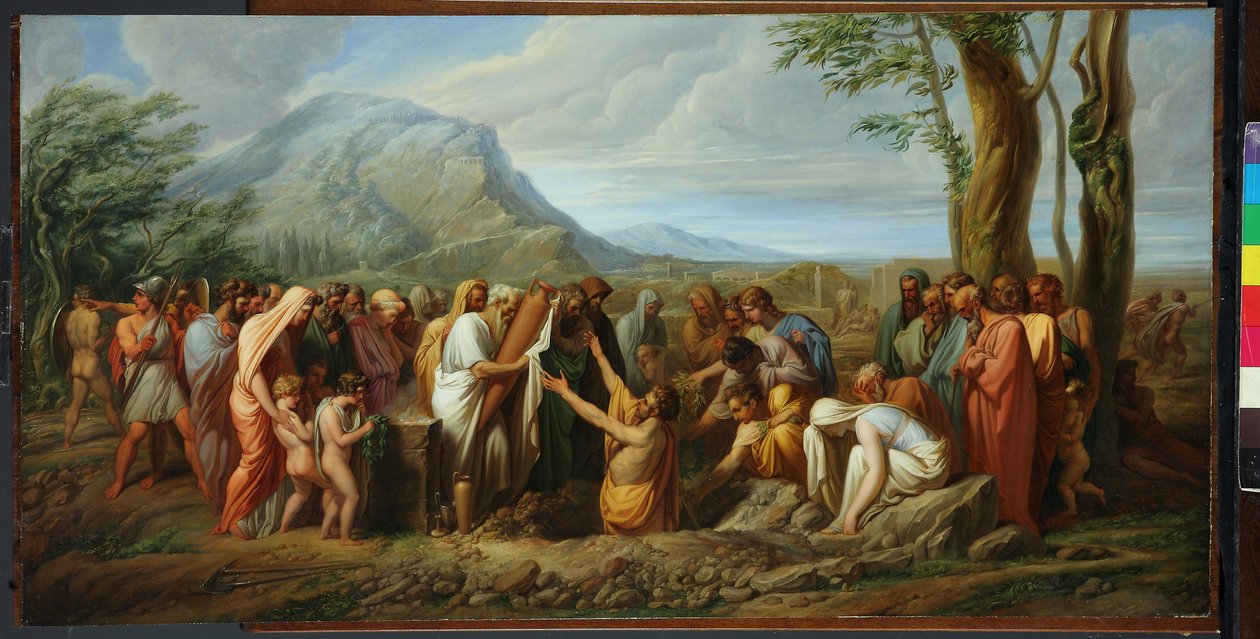 阁楼土壤中的 Themistocles 的灰烬 作者 朱塞佩·博西（Giuseppe Bossi）