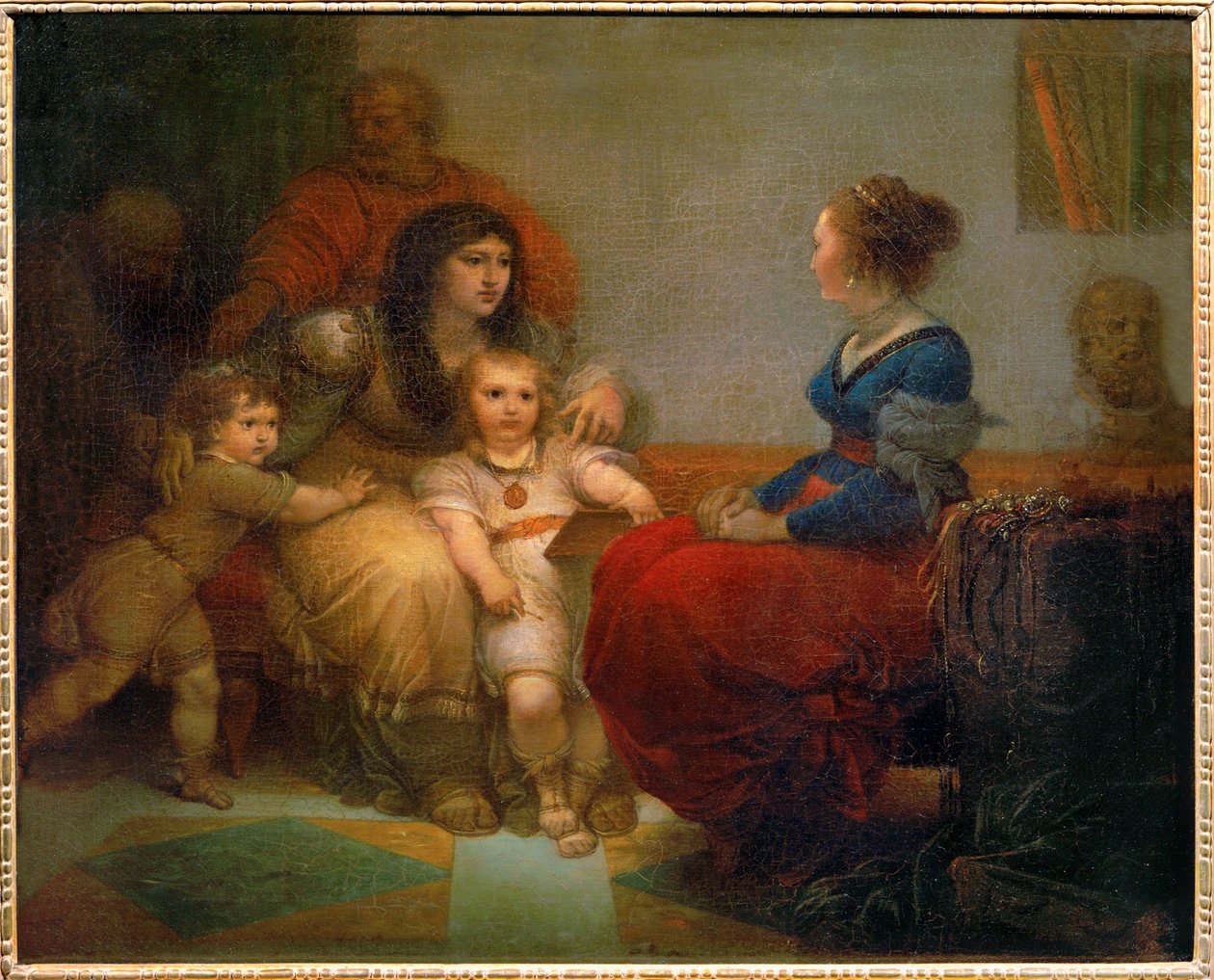Cornelie，mere des Gracques - 科妮莉亚，格拉基家族的母亲，与她的儿子提比略、盖乌斯和女儿森普罗尼亚...... 作者 朱塞佩·凯德斯（Giuseppe Cades）