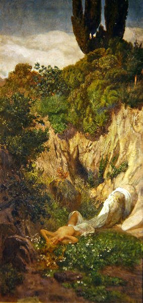 若虫，1890年（船上的蛋彩画） 作者 朱塞佩·切利尼