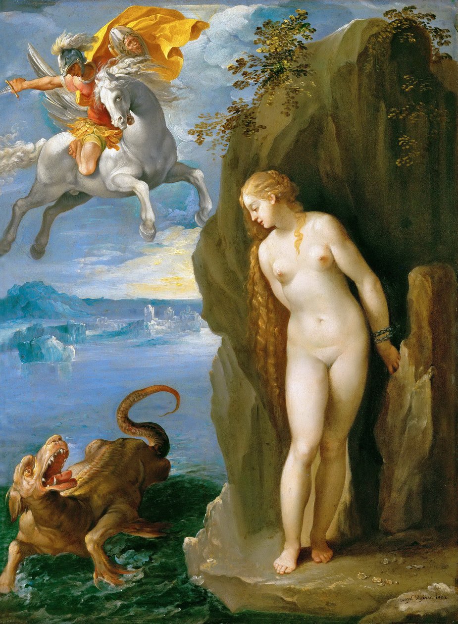 德语：Perseus befreit Andromeda 珀尔修斯与仙女座 作者 朱塞佩·切萨里