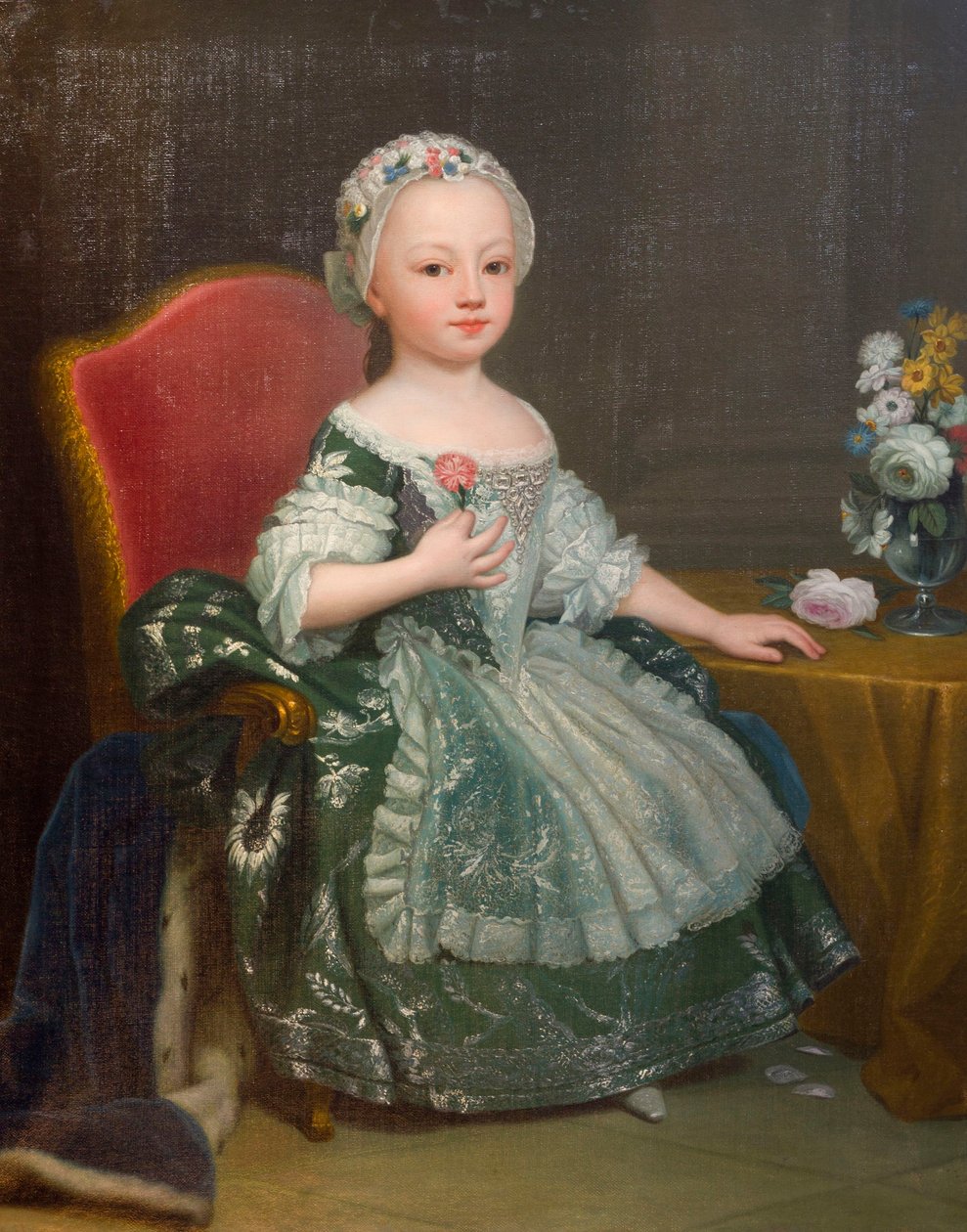 萨沃伊的玛丽亚·特蕾莎 (1756-1803) 的肖像，未来的阿图瓦伯爵夫人，朱塞佩·杜普拉 (1703-1784) 绘制，布面油画 作者 朱塞佩·杜普拉（GiuseppeDuprà）