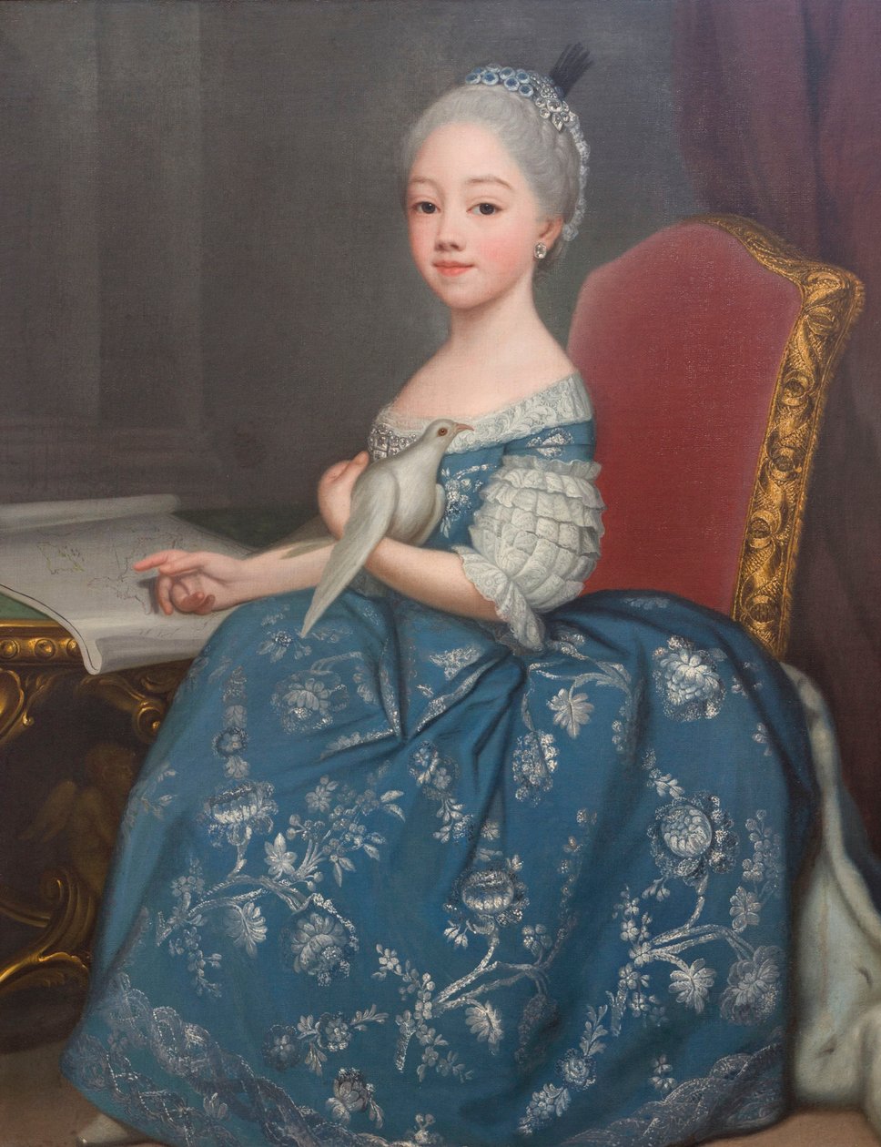 萨伏依的玛丽·约瑟芬 (1753-1801) 的肖像，未来的普罗旺斯伯爵夫人，朱塞佩·杜普拉 (1703-1784) 绘制，布面油画 作者 朱塞佩·杜普拉（GiuseppeDuprà）