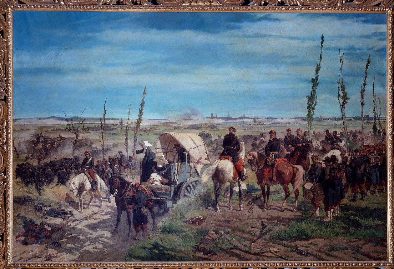 1859年马根塔战役中的意大利军营（布面油画 作者 朱塞佩·法托利（Giuseppe Fattori）