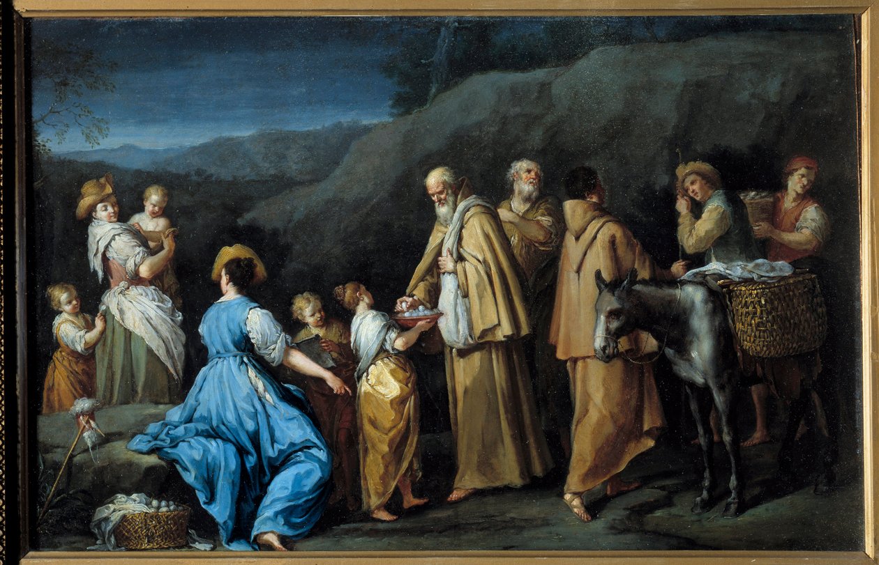 Giuseppe Gambarini (1680-1725) 的宗教 Queteurs 绘画 作者 朱塞佩·甘巴里尼（Giuseppe Gambarini）
