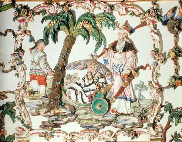 Salon Chino（中国房间），墙壁细节，1769（瓷器） 作者 朱塞佩·格里奇